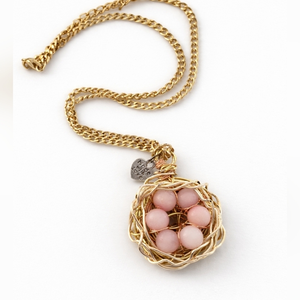 BIRD NEST Pendant Necklace.